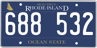 RI license plate 688532