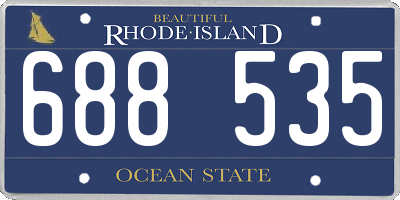 RI license plate 688535