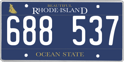 RI license plate 688537