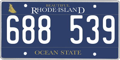 RI license plate 688539