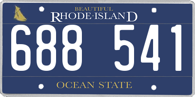 RI license plate 688541