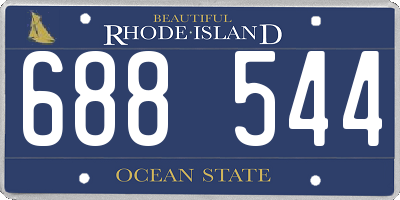 RI license plate 688544