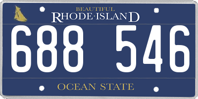 RI license plate 688546