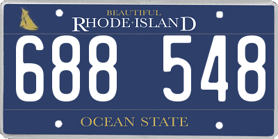 RI license plate 688548