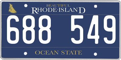 RI license plate 688549