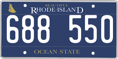 RI license plate 688550