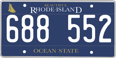 RI license plate 688552