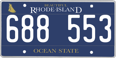 RI license plate 688553
