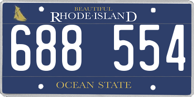 RI license plate 688554