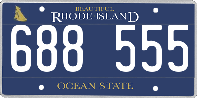 RI license plate 688555