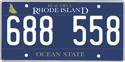 RI license plate 688558