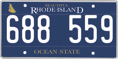 RI license plate 688559