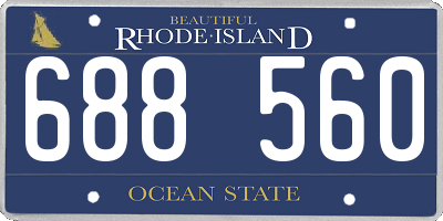 RI license plate 688560