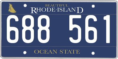 RI license plate 688561