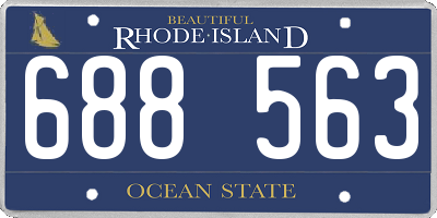 RI license plate 688563