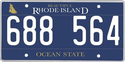 RI license plate 688564
