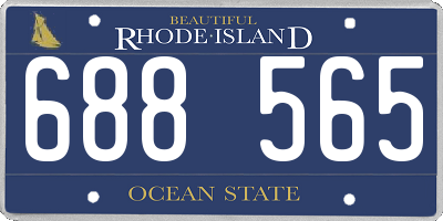 RI license plate 688565