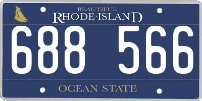 RI license plate 688566