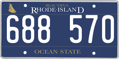 RI license plate 688570