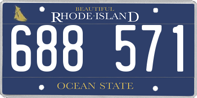 RI license plate 688571