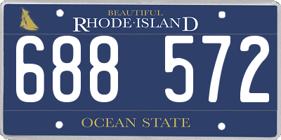 RI license plate 688572