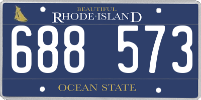 RI license plate 688573
