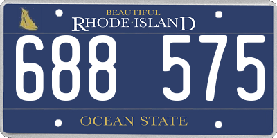RI license plate 688575