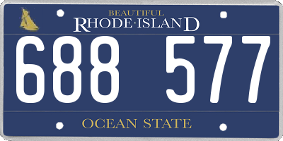 RI license plate 688577