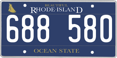 RI license plate 688580