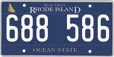 RI license plate 688586