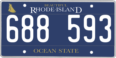 RI license plate 688593
