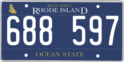 RI license plate 688597