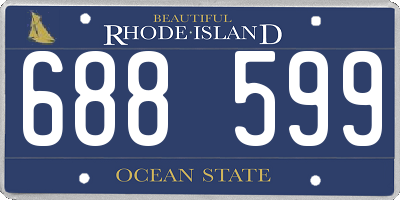 RI license plate 688599