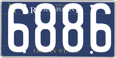 RI license plate 6886
