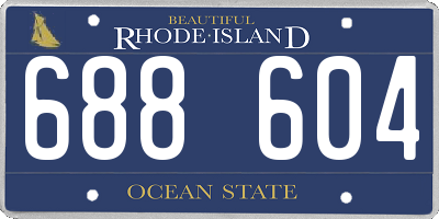 RI license plate 688604