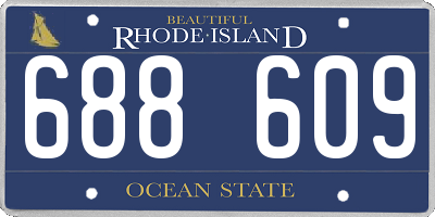RI license plate 688609