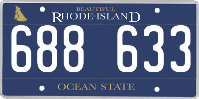 RI license plate 688633