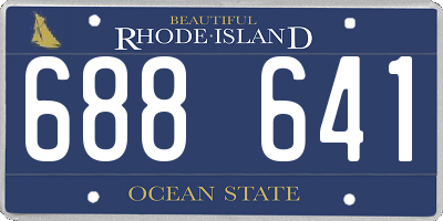 RI license plate 688641