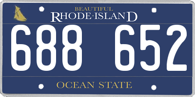 RI license plate 688652