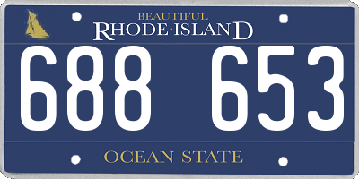 RI license plate 688653