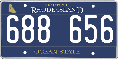 RI license plate 688656