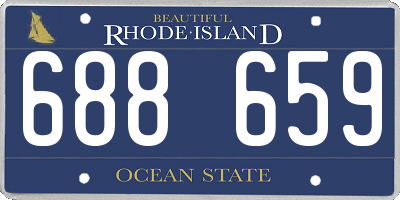 RI license plate 688659