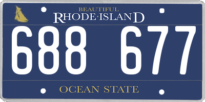 RI license plate 688677