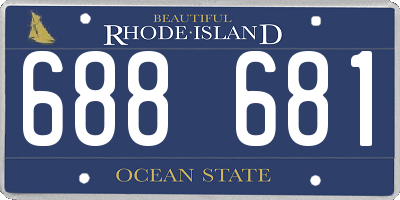 RI license plate 688681