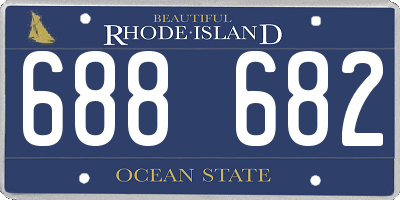 RI license plate 688682