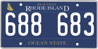 RI license plate 688683