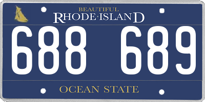 RI license plate 688689