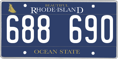 RI license plate 688690