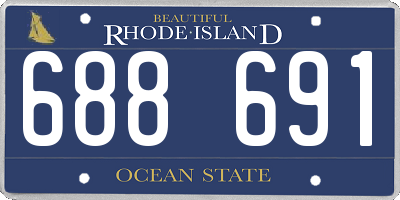 RI license plate 688691