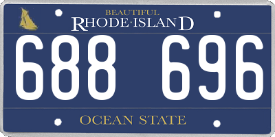RI license plate 688696